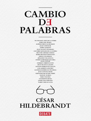 cover image of Cambio de palabras